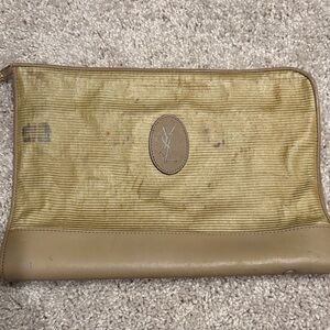 YSL Beige Clutch